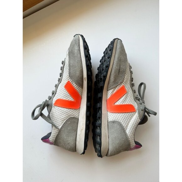 Veja Womens Rio Branco Hexamesh Shoes Gravel Orange Fluo Ultraviolet 8 - Picture 12 of 12